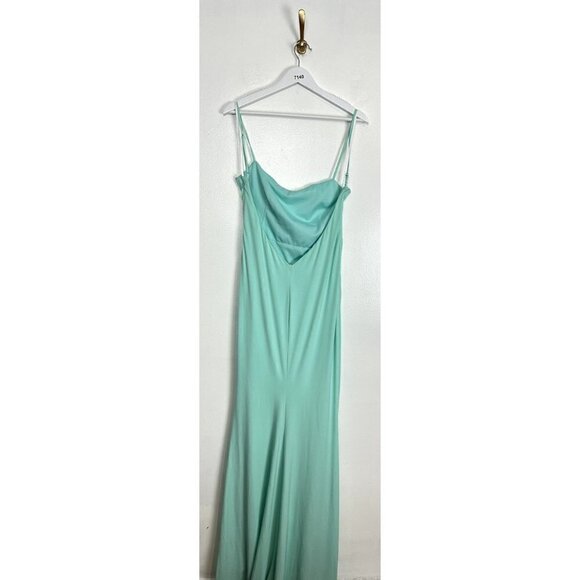 KATIE MAY Great Kate Ruched Gown in Supercharged Mint Size Large - Picture 9 of 16